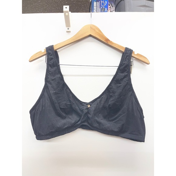 Savage X Fenty Other - Savage X Fenty Womens Black Tonal Logo Unlined Wireless Bralette Rose Gold Charm